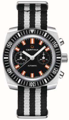 Certina DS クロノグラフ 1968 パワーマティック 自動巻き 黒文字盤 腕時計 C0404621805100