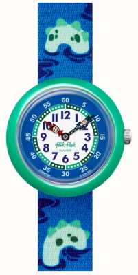 Flik Flak ネッシーのような青と緑の時計 FBNP199