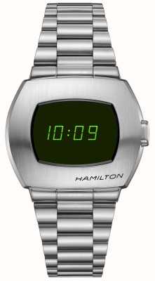 Hamilton アメリカン クラシック PSR グリーン デジタル ダイヤル ステンレス スチール ブレスレット H52414131