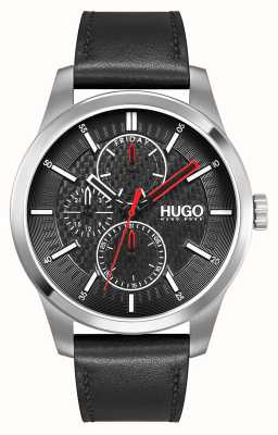 HUGO メンズ |本物 |ギフトセット |財布 |ブラックダイヤル |黒革ストラップ 1570139