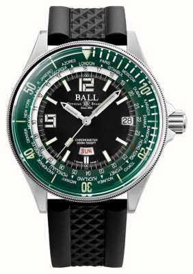 Ball Watch Company エンジニア マスター II ダイバー ワールドタイム (42mm) グリーン ダイヤル ブラック ラバー ストラップ DG2232A-PC-GRBK