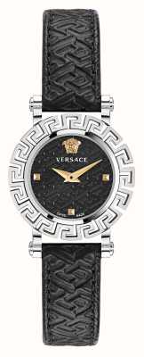 Versace グレカグラム |ブラックダイヤル |黒革ストラップ VE2Q00122
