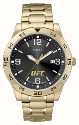 Timex x UFC レジェンド ブラック ダイヤル / ゴールド pvd ステンレス スティール TW2V56400