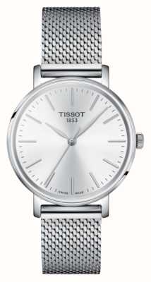 Tissot レディースエブリタイム |シルバーダイヤル |スチールメッシュブレスレット T1432101101100