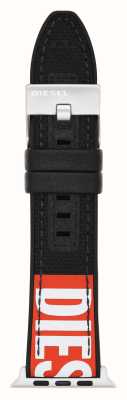 Diesel Apple Watch ストラップ (42/44/45mm) ブラック ナイロン DSS0005