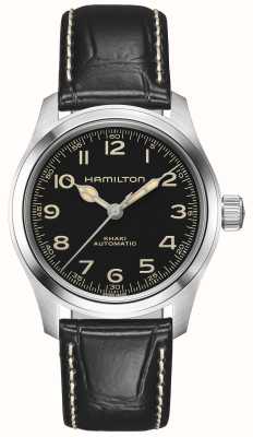 Hamilton カーキ フィールド マーフ オートマティック (38mm) ブラック文字盤 / ブラック レザーストラップ H70405730