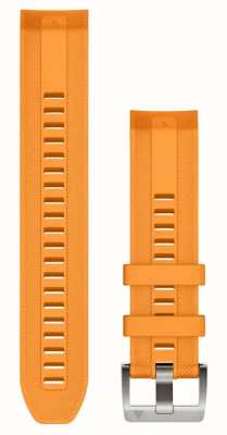 Garmin Quickfit® 22 marq ウォッチ ストラップのみ - スパーク オレンジ シリコン ストラップ 010-13225-04
