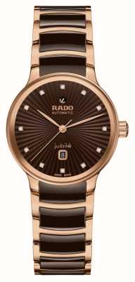 RADO セントリックス ダイヤモンド オートマティック (30.5mm) ブラウン ダイヤル / ブラウン ハイテク セラミック & PVD ​​ステンレス スチール R30019732