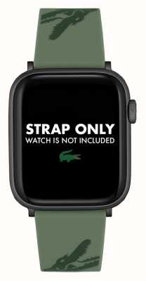 Lacoste Apple Watch ストラップ (42/44mm) クロコダイルプリント グリーンシリコン 2050018