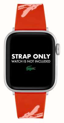 Lacoste Apple Watch ストラップ (38/40mm) クロコダイルプリント オレンジ シリコン 2050020