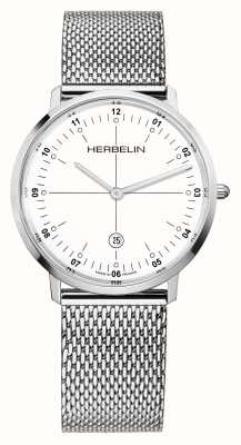 Herbelin シティ(39mm) ホワイト文字盤/ステンレスメッシュ 19515AP12B