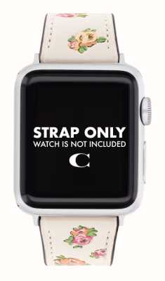Coach Apple Watch ストラップ (38/40/41mm) クリーム フローラル レザー 14700184