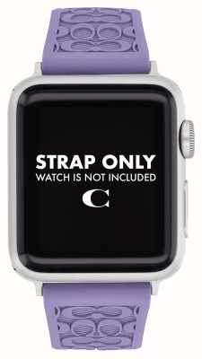 Coach Apple watch ストラップ (38/40/41mm) パープルシリコンストラップ 14700195