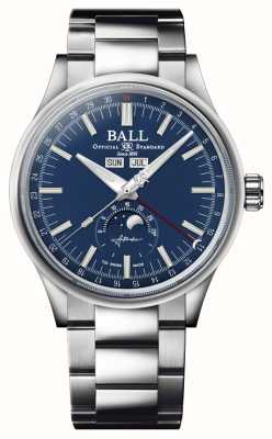 Ball Watch Company エンジニアiiムーンカレンダー | 40mm |限定版 |ブルーダイヤル |ステンレス スチール ブレスレット | NM3016C-S1J-BE