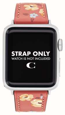 Coach Apple Watch ストラップ (38/40/41mm) ピンク フローラル レザー 14700185