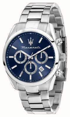 Maserati メンズ アトラツィオーネ (43mm) ブルー文字盤/ステンレススチール ブレスレット R8853151005
