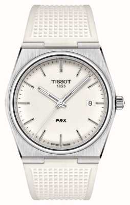 Tissot Prx (40mm) ホワイト夜光文字盤 / ホワイトラバーストラップ T1374101701100
