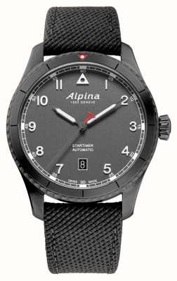 Alpina スタータイマー パイロット オートマチック (41mm) グレー文字盤/グレーラバー AL-525G4TS26