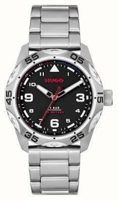 HUGO #trek (42mm) ブラック文字盤/ステンレススチールブレスレット 1530332