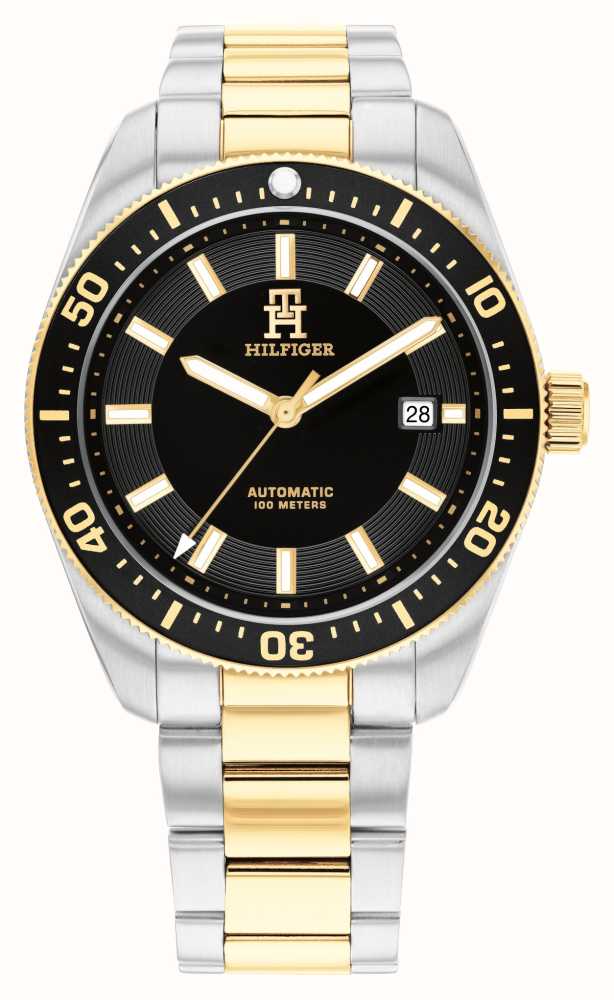 Tommy Hilfiger Th85 オートマティック (40mm) ブラック ダイヤル