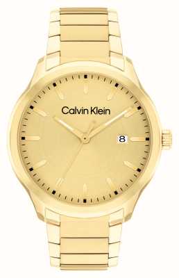 Calvin Klein ディファイン メンズ (43mm) ゴールド ダイヤル / ゴールド ステンレススチール ブレスレット 25200349