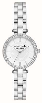 Kate Spade ホランド (28mm) ホワイトダイヤル/ステンレススチールブレスレット KSW1728