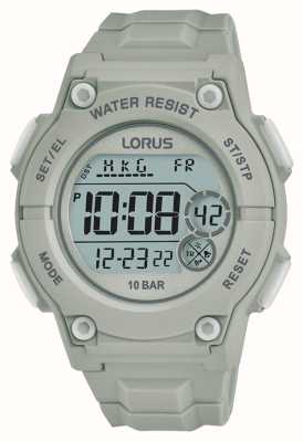 Lorus デジタルマルチファンクション 100m (42mm) デジタルダイヤル/グレーシリコン R2335PX9