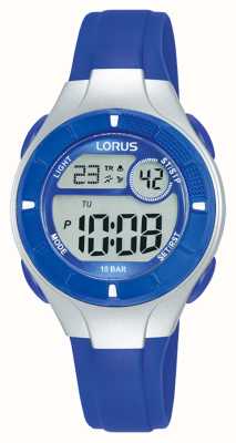 Lorus デジタル多機能 100m (31mm) デジタルダイヤル/ブルー PU ストラップ R2341PX9