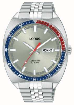 Lorus スポーツ オートマティック デイ/デイト 100m (43mm) シルバー サンレイ ダイヤル / ステンレススチール RL447BX9