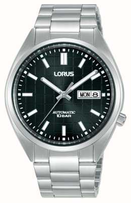 Lorus スポーツ オートマティック デイ/デイト 100m (41mm) ブラック サンレイ ダイヤル / ステンレススチール RL491AX9