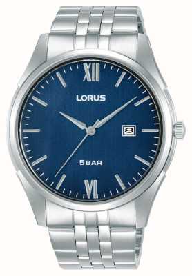 Lorus クラシックデイト（42mm）ダークブルーヘアラインダイヤル/ステンレススチール RH985PX9