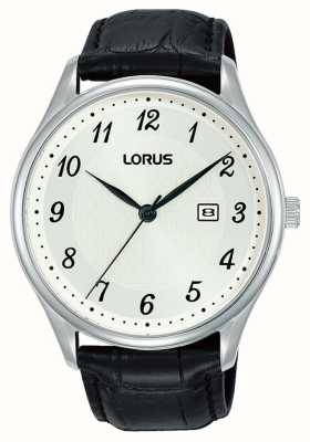 Lorus クラシックデイト（42.2mm）ホワイトサンレイダイヤル/ブラックレザー RH913PX9