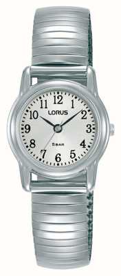 Lorus クラシッククォーツミニ（23.6mm）ホワイトサンレイダイヤル/ステンレススチールエキスパンダブル RRX33HX9