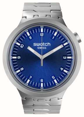 Swatch ビッグボールドアイロニーインディゴアワー（47mm）ネイビーブルー文字盤/ステンレススチール SB07S102G