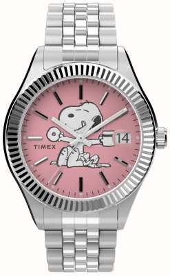 Timex ピーナッツ × ウォーターベリー レガシー (36mm) ピンク文字盤/ステンレススチールブレスレット TW2V47400