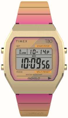 Timex 80（36mm）デジタルダイヤル/ピンク樹脂ストラップ TW2V74400