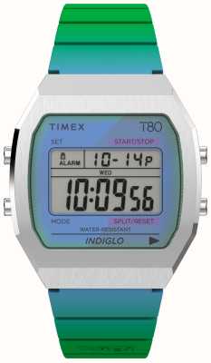 Timex 80（36mm）デジタルダイヤル/グリーン樹脂ストラップ TW2V74500