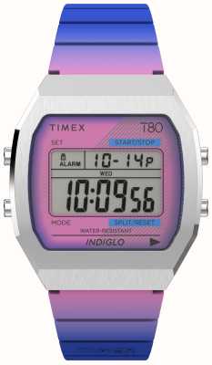 Timex 80（36mm）デジタルダイヤル/パープル樹脂ストラップ TW2V74600