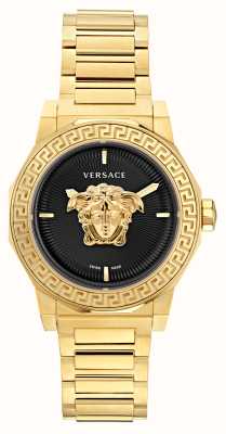 Versace メドゥーサ デコ (38mm) ブラック ダイヤル / ゴールド pvd ステンレススチール VE7B00623
