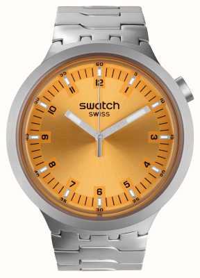 Swatch ビッグボールドアイロニーアンバー光沢 (47mm) アンバーダイヤル/ステンレススチール SB07S103G