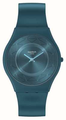 Swatch オーリック ウィスパー (34mm) グリーン ダイヤル / グリーン シリコン ストラップ SS08N116
