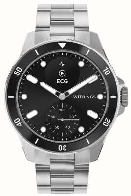Withings Scanwatch nova - 臨床的に検証されたハイブリッド スマートウォッチ (42mm) ブラック ハイブリッド ダイヤル / ステンレススチール HWA10-MODEL 9-ALL-INT