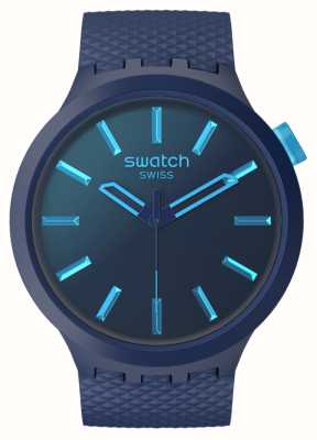 Swatch インディゴ グロウ (47mm) ブルー ダイヤル / ブルー バイオソース ストラップ SB05N113