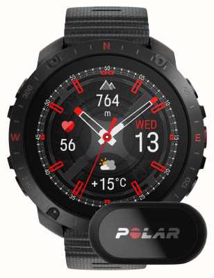 Polar Grit x2 pro プレミアム GPS スマート スポーツ ウォッチ ブラック H10 センサー付き (S-L) 900110286