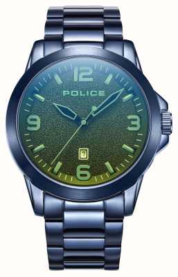 Police クリフ クォーツ デイト (47mm) ブラック文字盤 カラーガラス/ブルーステンレススチール ブレスレット PEWJH2194503