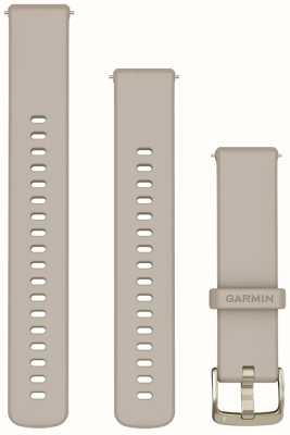 Garmin クイックリリースバンド (18mm) フレンチグレーシリコンソフトゴールドハードウェア 010-13256-02