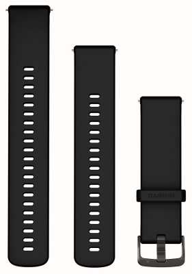 Garmin クイック リリース バンド (22 mm) ブラック シリコン、スレート ハードウェア付き 010-13256-21