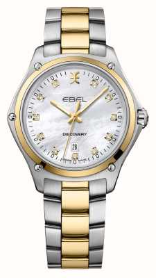 EBEL ディスカバリー - 11 個のダイヤモンド (33mm) マザー オブ パール ダイヤル / ツートン ステンレス スチール ブレスレット 1216531