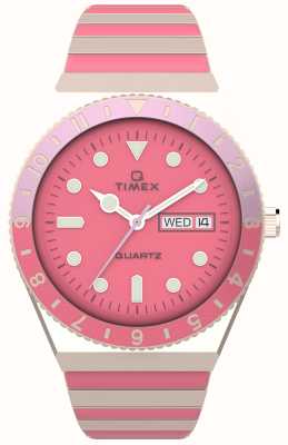 Timex Q タイメックス (36mm) ピンク文字盤 / ピンク拡張可能ブレスレット TW2W41000