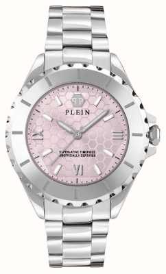 Philipp Plein プレーン ヘブン (38mm) ピンク ロゴ ダイヤル / ステンレス スチール ブレスレット PWPOA0324